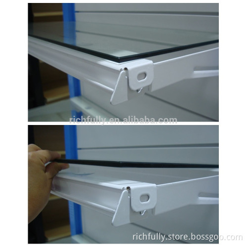 2016 Hot sale Beautiful store cosmetic display stand with toughened glass plate